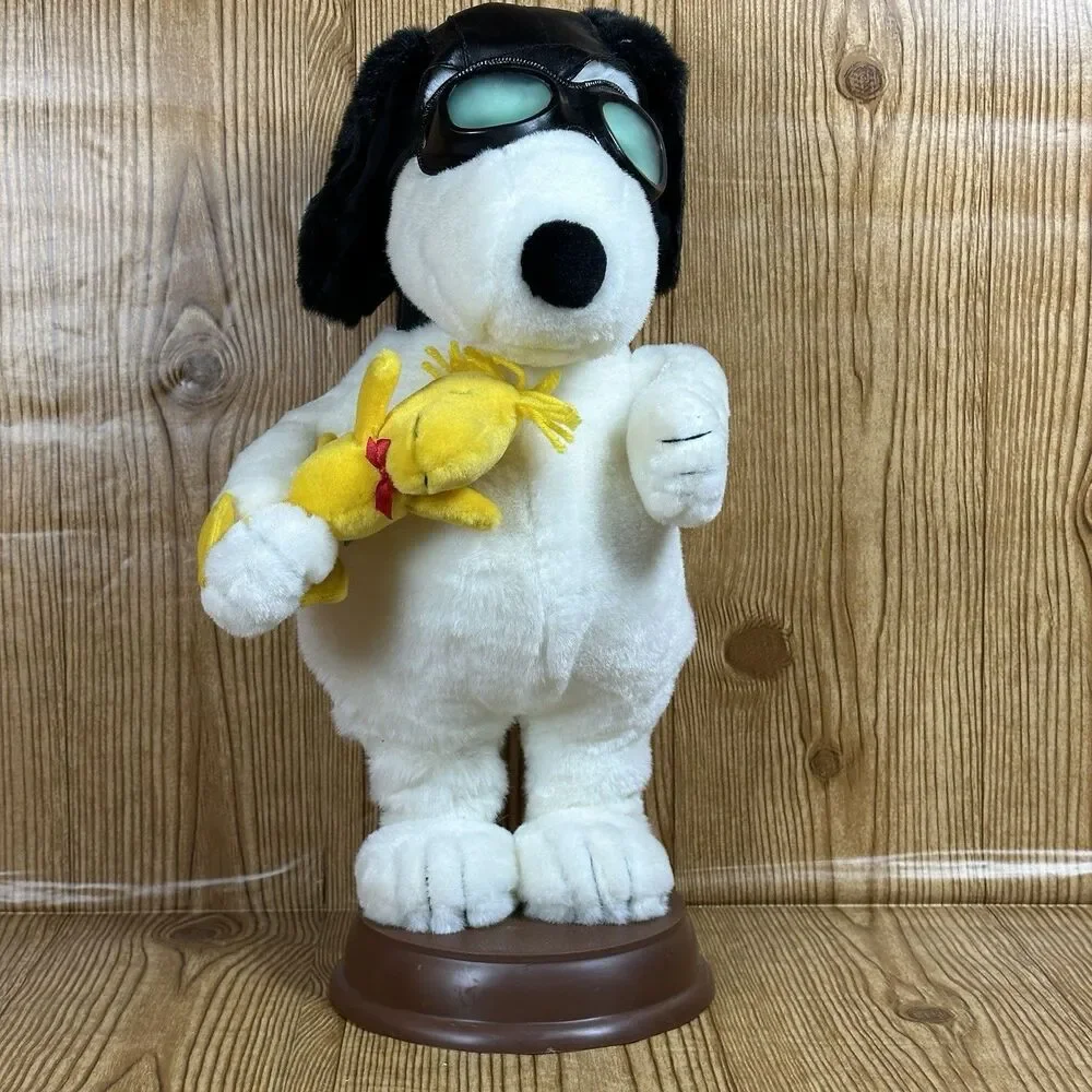 Snoopy Red Baron & Woodstock 1993 Santa’s Best Holiday Animation Christmas Decor
